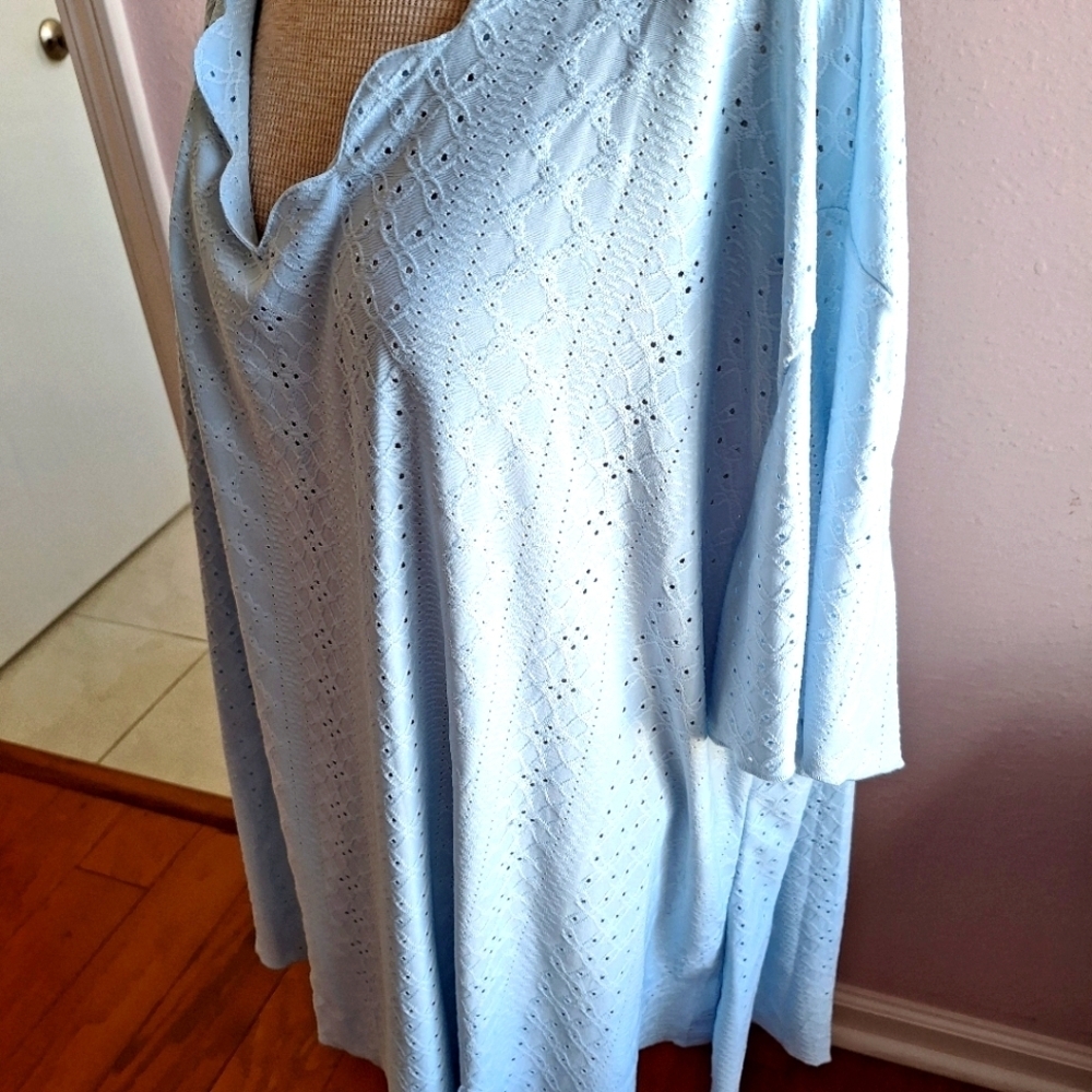 Light Blue Eyelet Top - Picture 8 of 16